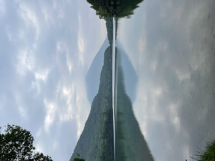 【自然⛄️情報】今朝の湯ノ湖展望台眺望🏔️景色はまるで絵画の様に美しい‼️